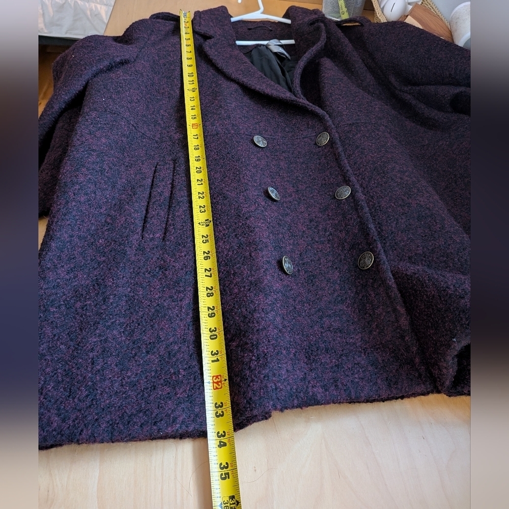 PENNINGTONS Plus Size Winter Women Coat Size 4X Purple And Black Buttons Closure - Picture 13 of 13